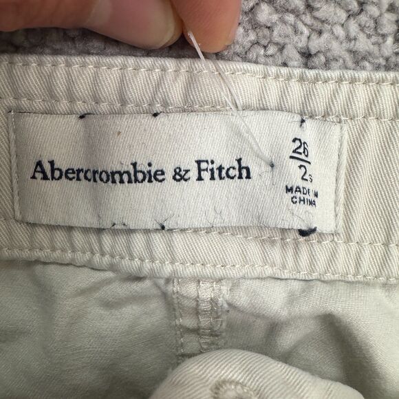 Abercrombie & Fitch Cargo Wide Leg Pants Womens 26/2S Short Khaki Cotton Utility - Picture 7 of 16